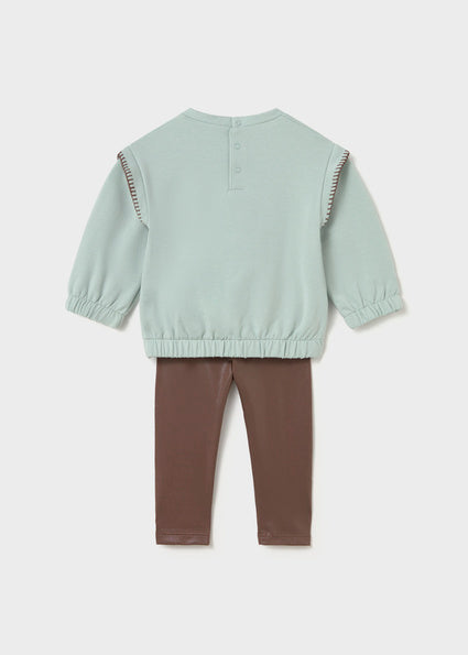 Pullover and Leggings Set - Chestnut by Mayoral, view 2