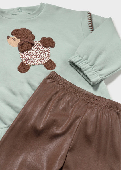 Pullover and Leggings Set - Chestnut by Mayoral, view 3
