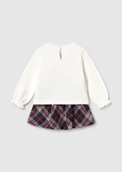 Plaid Skirt Set - Navy by Mayoral, view 3