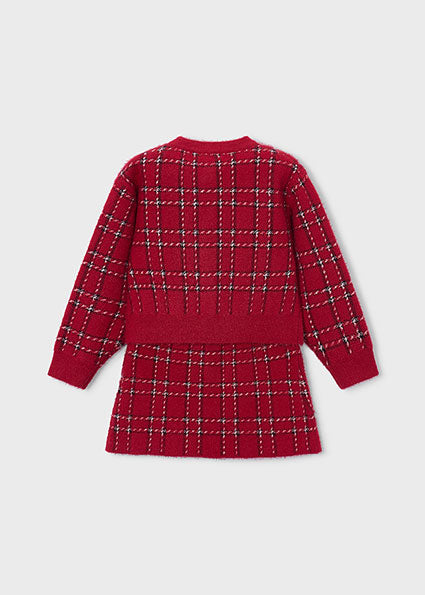 Tricot Skirt Set - Red by Mayoral, view 3