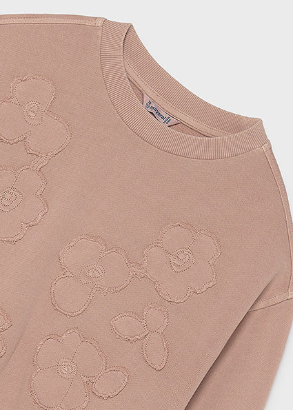 Embroidered Appliqué Pullover - Blush by Mayoral, view 3