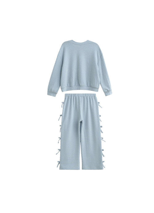 Blue Bow Detail Two-Piece set