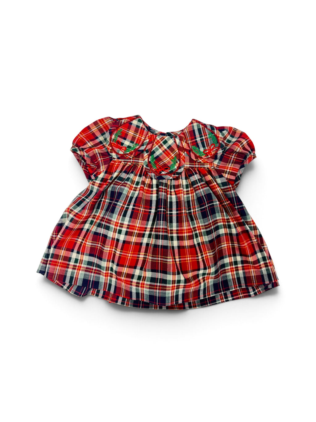 Red Evergreen Tartan Petal Float